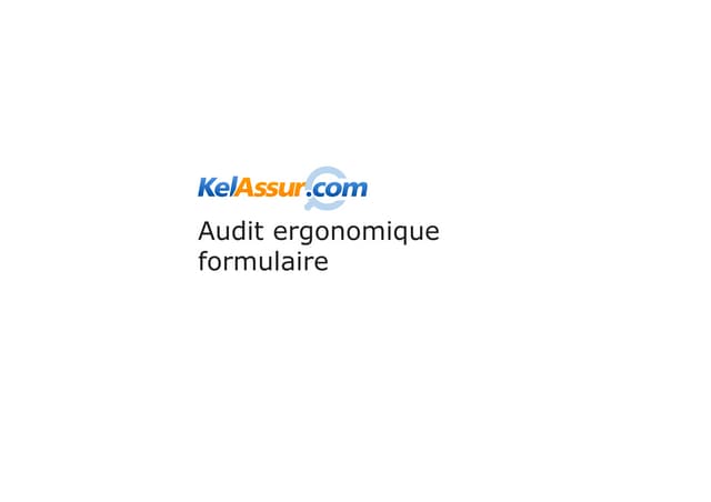 Audit formulaire