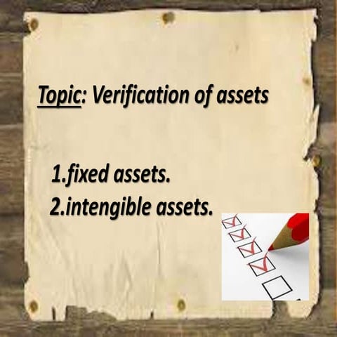Verification of Assets