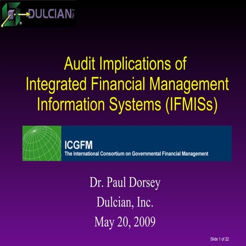 Audit Implications of Integrated Financial Management Information Systems 