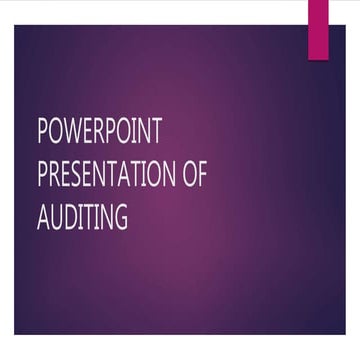 Auditing-definition & objective of auditing
