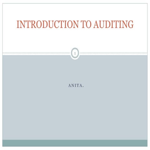 Auditing