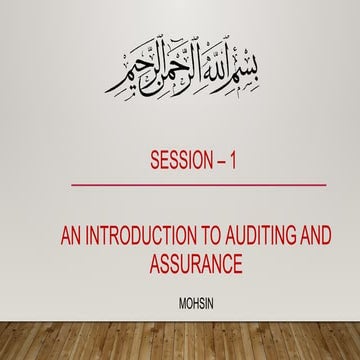 Intro to Auditing & Assurance (Fundamentals) | PPTX