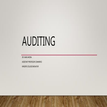Auditing