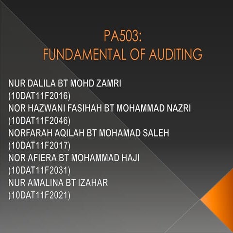 Auditing 3
