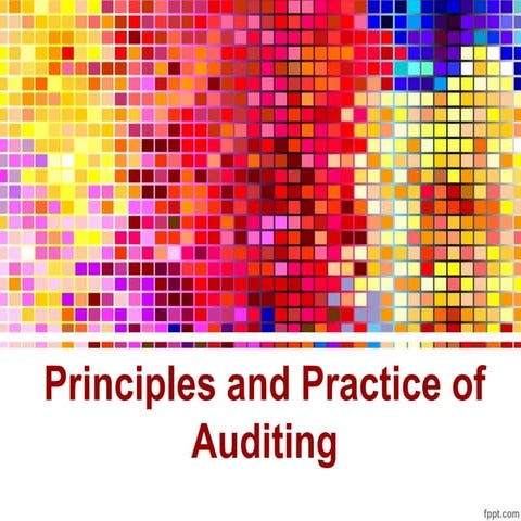 Auditing chapter 2 slides for final year bcom students