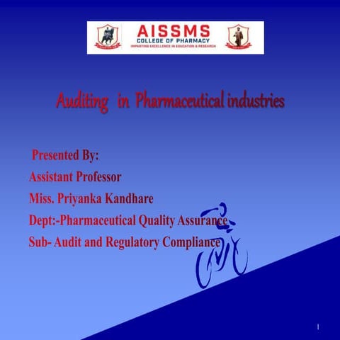 Auditing in pharmacutical industries