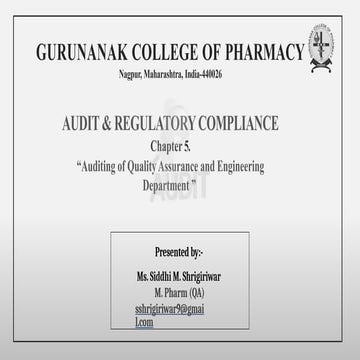 Auditing of Quality Asurrance & Engg. Dept..pptx