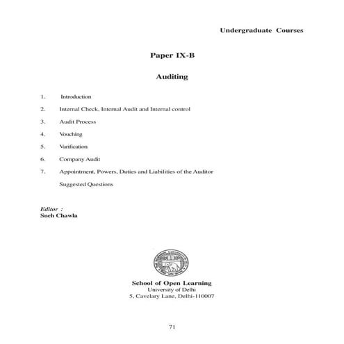 Auditing (Introduction to Auditing) | PPTX