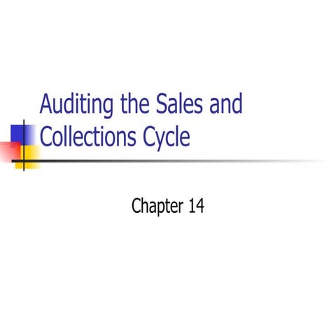 Auditing the sales and collections cycle