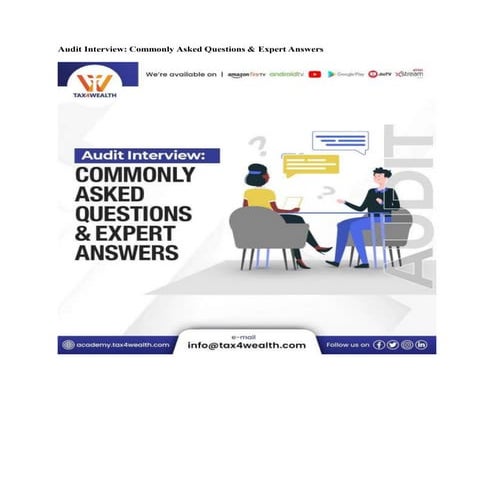 Audit Interview: Commonly Asked Questions & Expert Answers | Academy Tax4wealth 