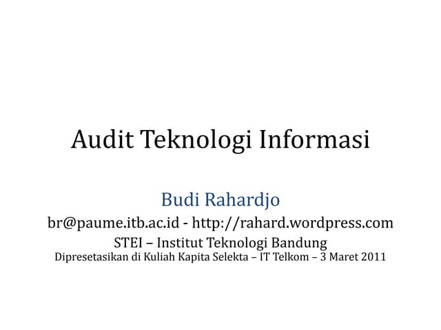 Audit IT