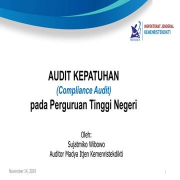 Audit Kepatuhan pada Perguruan Tinggi Negeri