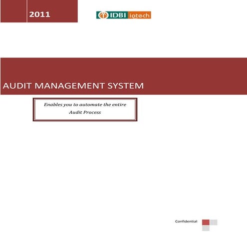 IDBI Intech - Audit Management Solution