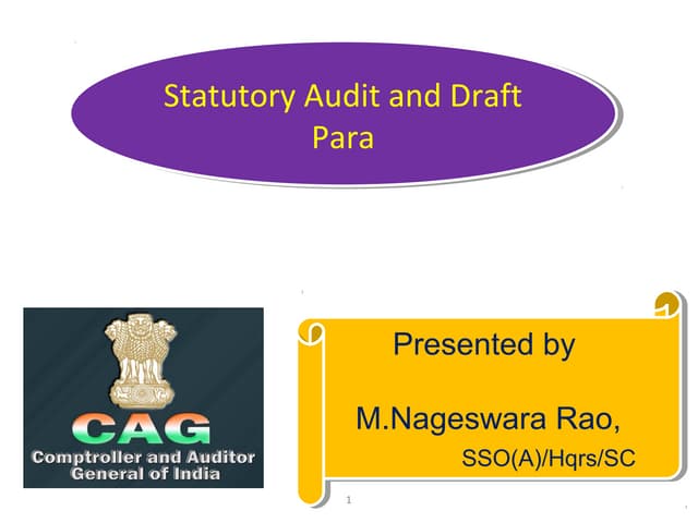 Audit objections draft para & audit...