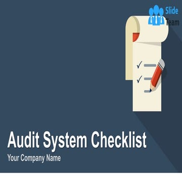 Audit Of Business Systems With Checklist Powerpoint Complete Deck