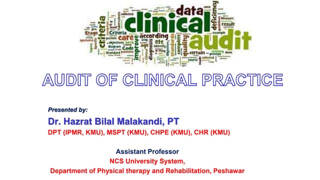 Clinical audit presentation