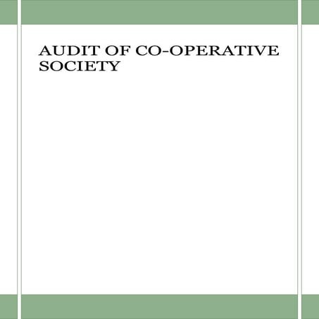 Audit of cooperative society