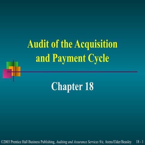 Audit of the acquisition and payment cycle