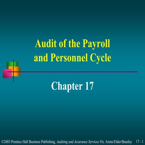 Audit of the payroll and personnel cycle
