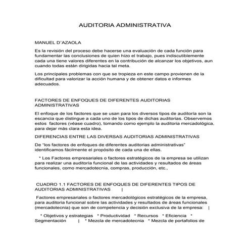 Fases de la auditoria administrativa | PDF