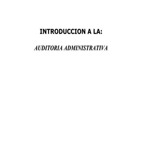 Fases de la auditoria administrativa | PDF