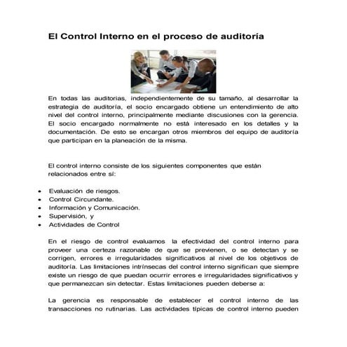 Sistema de control interno | PPTX