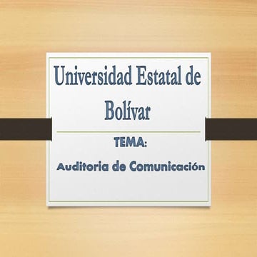 Auditoria de comunicación