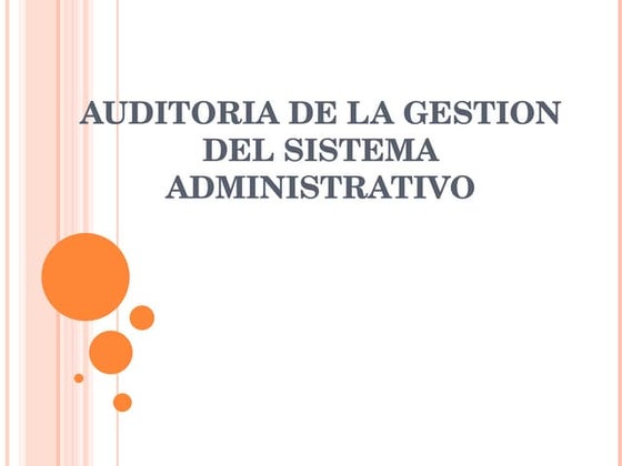 Fases de la auditoria administrativa | PDF