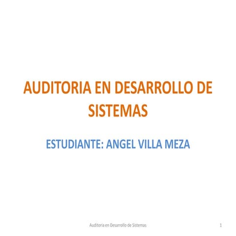 Auditoria en desarrollo de sistemas diapo[1]