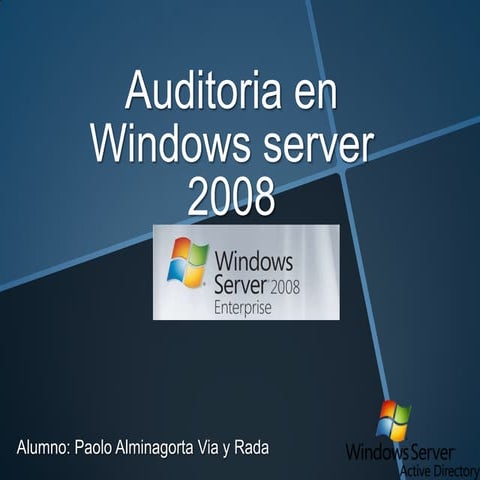 Auditoria en windows server 2008