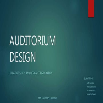 Auditorium design ppt