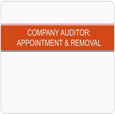 Company Auditor ppt