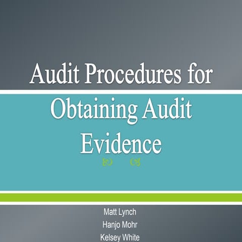 Audit procedures