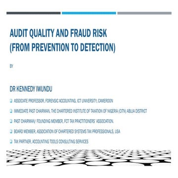 The Fraud triangle is a framework designed to explain the reasoning .pdf