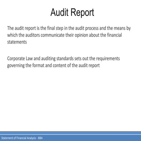 Audit report