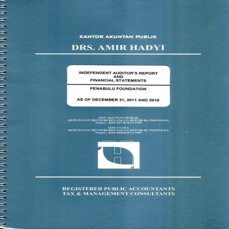 Laporan Audit Yayasan Penabulu Tahun 2011