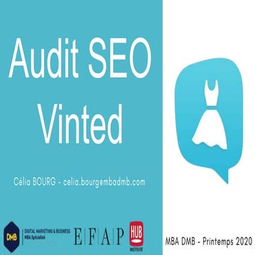 Audit SEO Vinted.fr printemps 2020 - Celia bourg