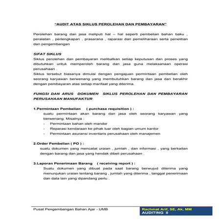 Audit siklus pembayaran