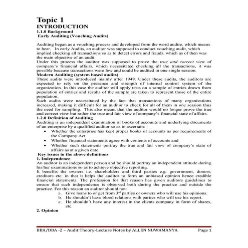 Audit theory  notes 2016