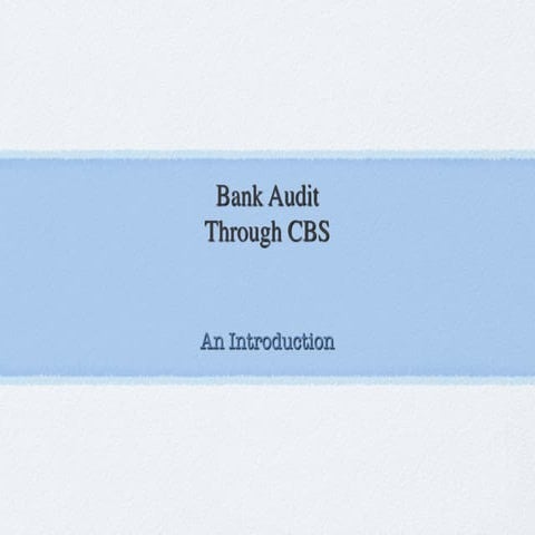 Audit through core banking solution