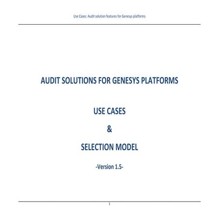 CCPulse Genesys | PDF