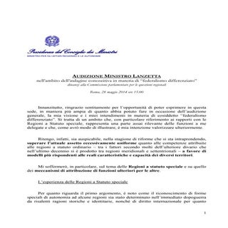 Federalismo differenziato: Audizion...