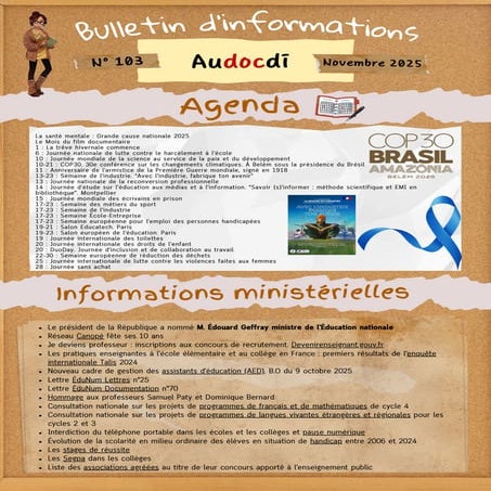 Bulletin de veille Audocdi novembre 2025
