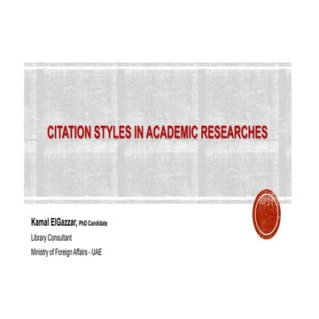 Citation Styles in Academic Researches at AUE