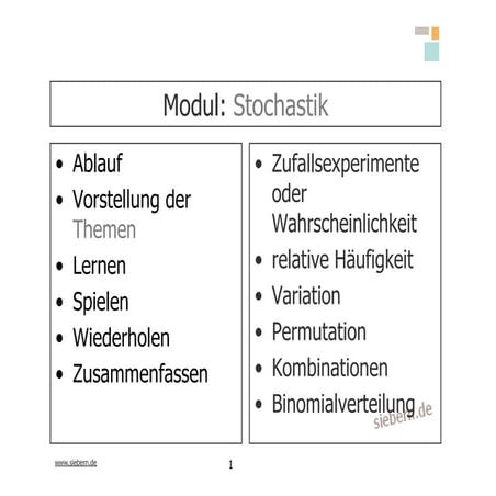 Stochastik Grundlagen