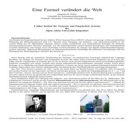 Eine Formel verändert die Welt (PDF)
