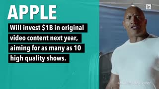 Apple's investing $1B on original video, AMC threatens MoviePass, and more news.