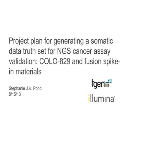 Aug2013 tumor normal whole genome sequencing