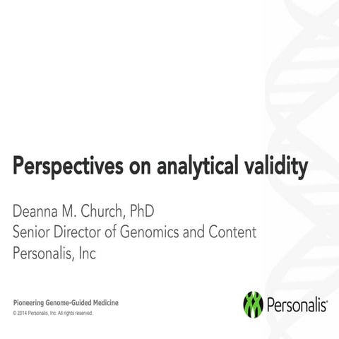 Aug2015 deanna church analytical validation