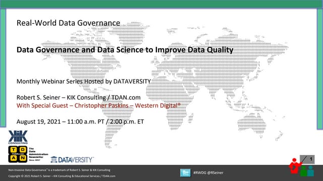 Data Governance and Data Science to Improve Data Quality